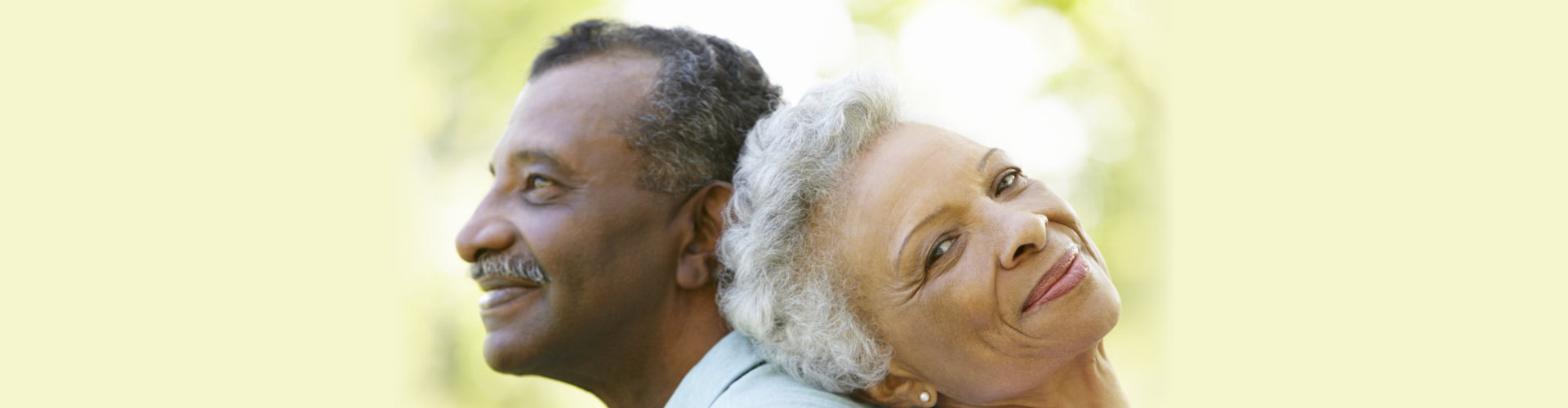 Portrait Of Romantic Senior African American Couple In Park